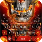 fire skull theme android application logo